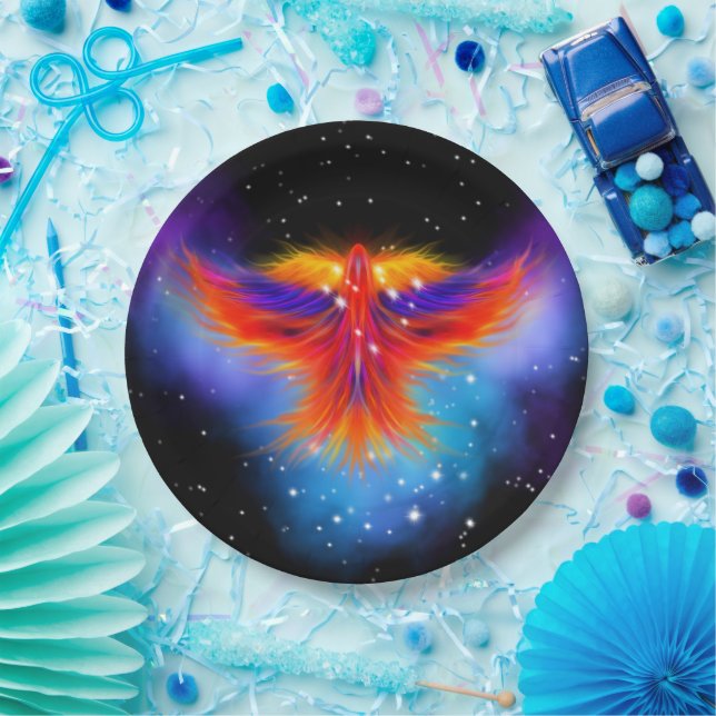 Space Phoenix Nebula Paper Plate (Party)