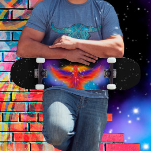 Space Phoenix Nebula Skateboard