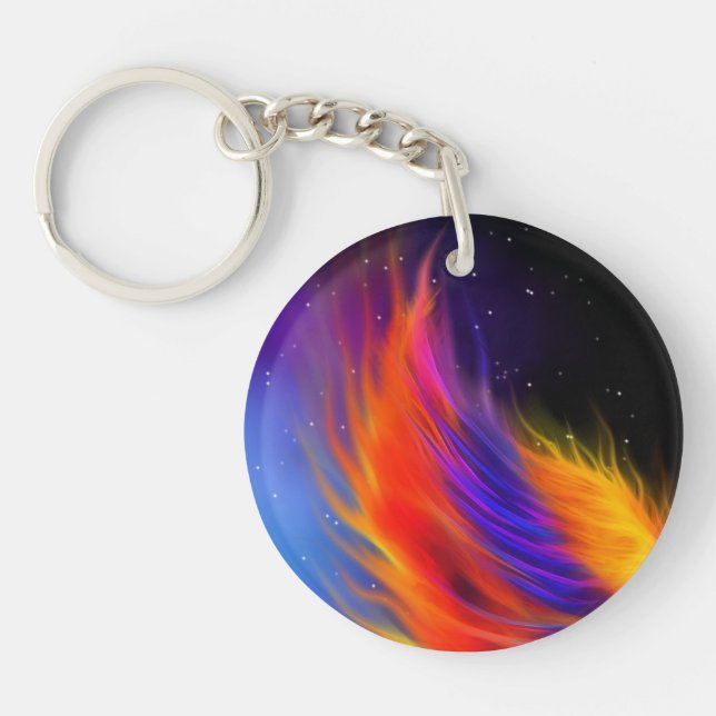 Space Phoenix Wing Key Ring (Front)