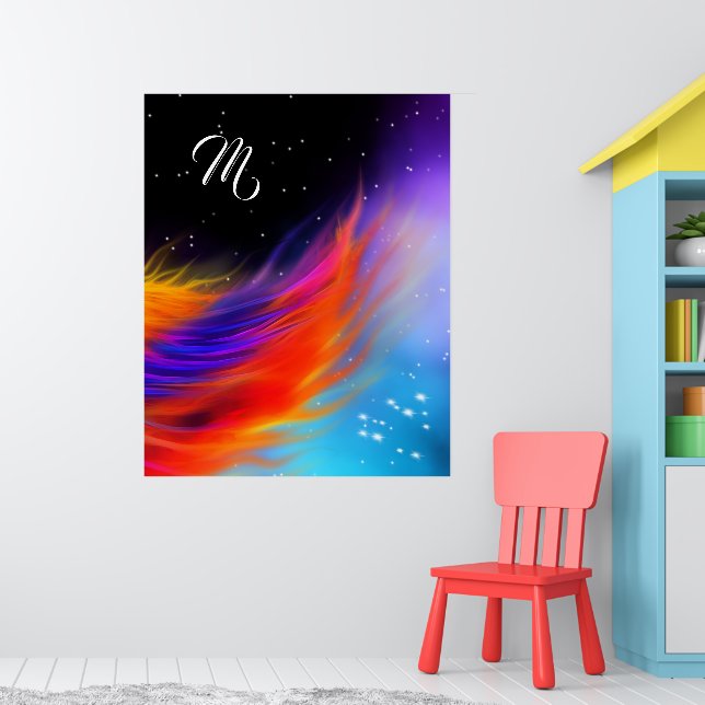 Space Phoenix Wing Monogram Poster (Nursery 1)