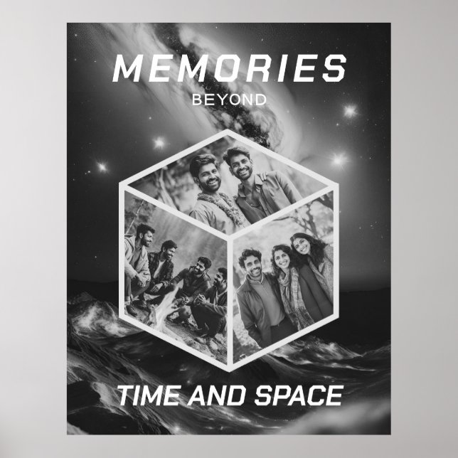 Space Photo Collage in 3D Poster (Front)