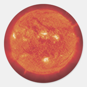 Space Photo Sun Classic Round Sticker