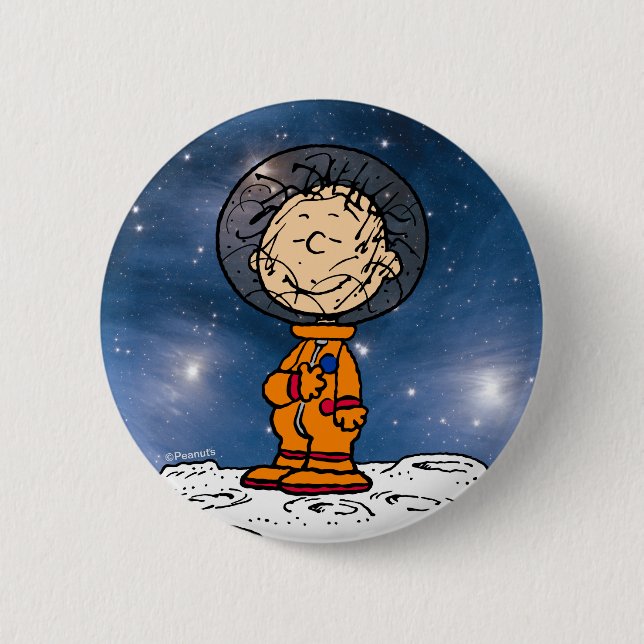 SPACE | Pigpen Astronaut 6 Cm Round Badge (Front)