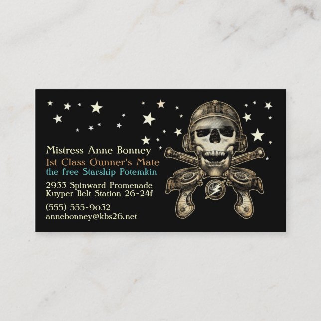 Space Pirate 1 Business Card (Front)