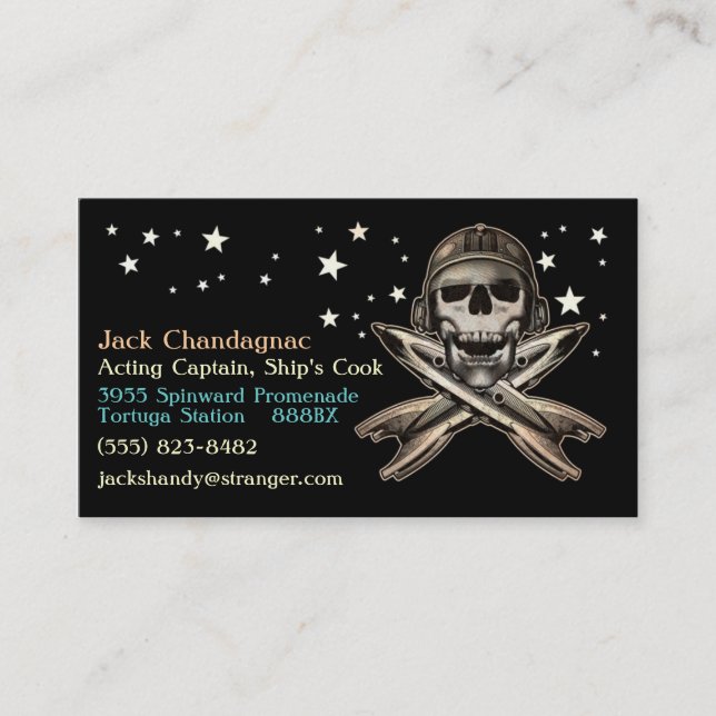 Space Pirate 2 Business Card (Front)