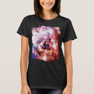 Space Pizza Cat Rainbow Laser Taco Burrito T-Shirt
