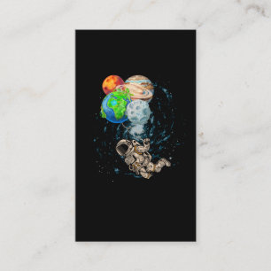 Space Planets Balloons Birthday Astronaut Business Card