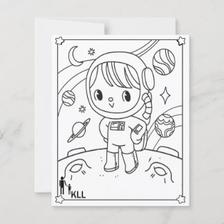 Space planets Exploration colouring pages