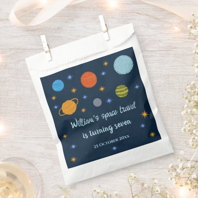 Space Planets Galaxy Stars Boy Gift Favour Bags (Clipped)