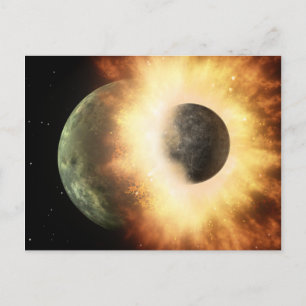 Space Postcard : Moon Collides Into Planet