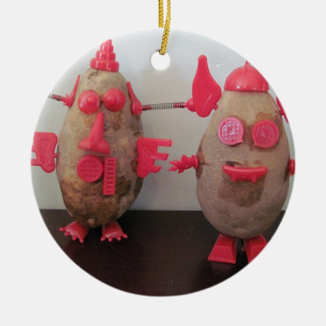 Space Potatoes Ceramic Tree Decoration (Front)