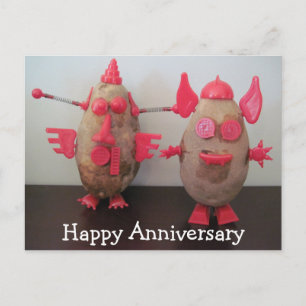 Space Potatoes Happy Anniversary Postcard