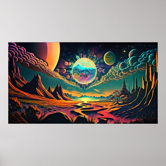 Space Psychedelic Poster (Front)