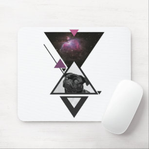 Space Pug   Black Pug Dog Gift Idea For Pug Lovers Mouse Mat