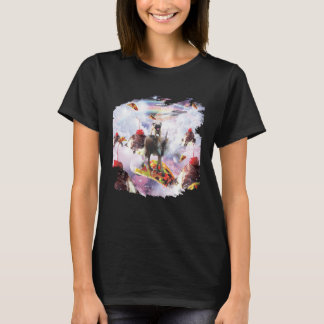 Space Pug Riding Wolf Ice Cream & Taco T-Shirt