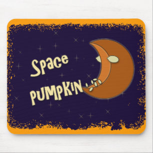 space pumpkin mouse mat