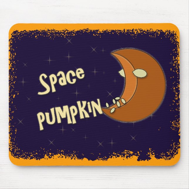 space pumpkin mouse mat (Front)