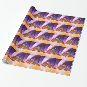 Space Pyramids Wrapping Paper