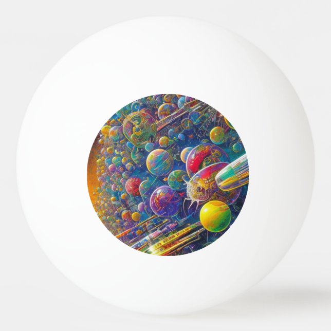 Space Race 1-star ping pong ball (Front)