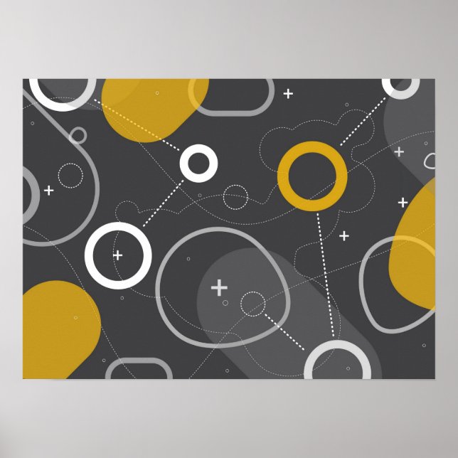 Space Race Abstract Poster (Front)
