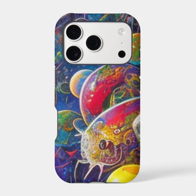 Space Race closeup Apple iPhone 17 Pro Tough case (Back)