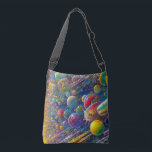 Space Race crossbody bag<br><div class="desc">Space Race crossbody bags are for fans of space,  science,  Sci-Fi,  racing,  and surrealism pop art. Space Race is Steamy Raimon digital art.</div>