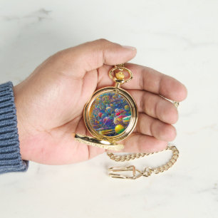 Space Race gold eWatch pocket watch w numbers