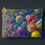 Space Race large accessory bag pouch<br><div class="desc">Space Race accessory bag pouches are fun organizers for people interested in space,  science and Sci-Fi,  racing,  and surrealism pop art. Space Race is Steamy Raimon digital art.</div>