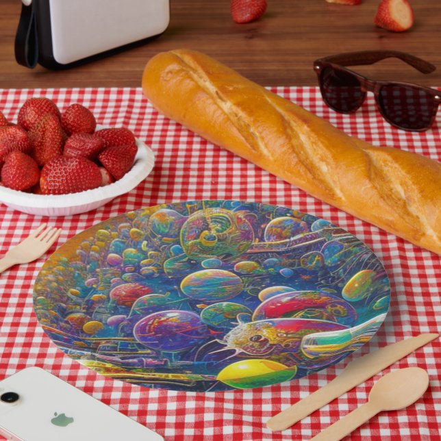 Space Race large paper plates (Picnic)