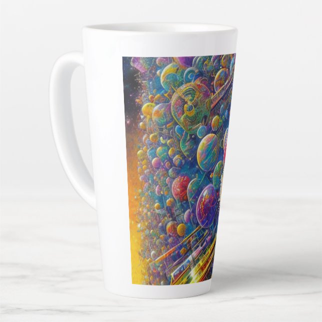 Space Race latte mug (Left Angle)