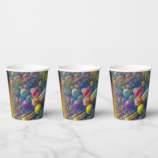 Space Race paper cups (Multi)