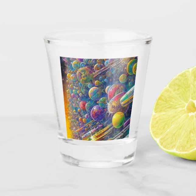 Space Race shot glass (Front)