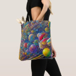 Space Race shoulder tote bag<br><div class="desc">Space Race shoulder tote bags are for fans of space,  science,  Sci-Fi,  racing,  and surrealism pop art. Space Race is Steamy Raimon digital art.</div>