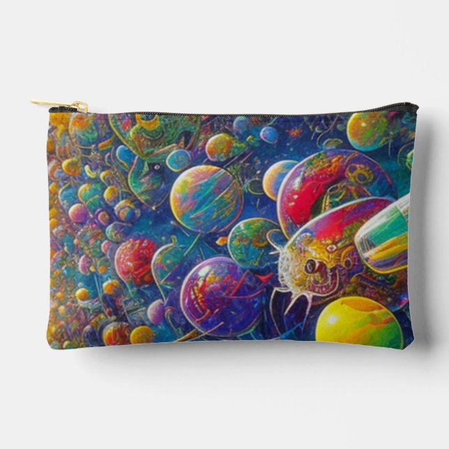 Space Race small accessory bag pouch (Front)