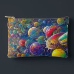 Space Race small accessory bag pouch<br><div class="desc">Space Race accessory bag pouches are fun organizers for people interested in space,  science and Sci-Fi,  racing,  and surrealism pop art. Space Race is Steamy Raimon digital art.</div>