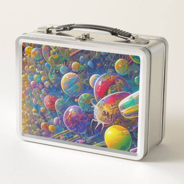 Space Race stainless lunchbox (Front)