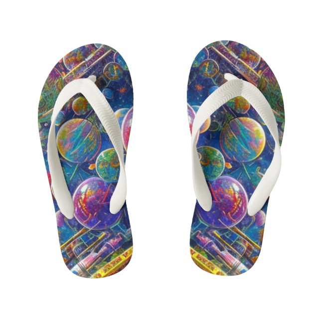 Space Race toddler flip flops (Footbed)