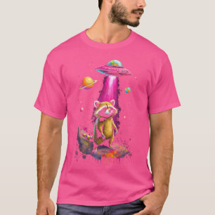 Space Racoon Ufo T-Shirt