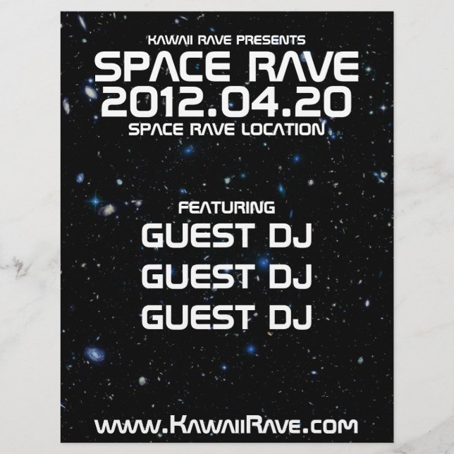 Space Rave Custom Flyer (Front)