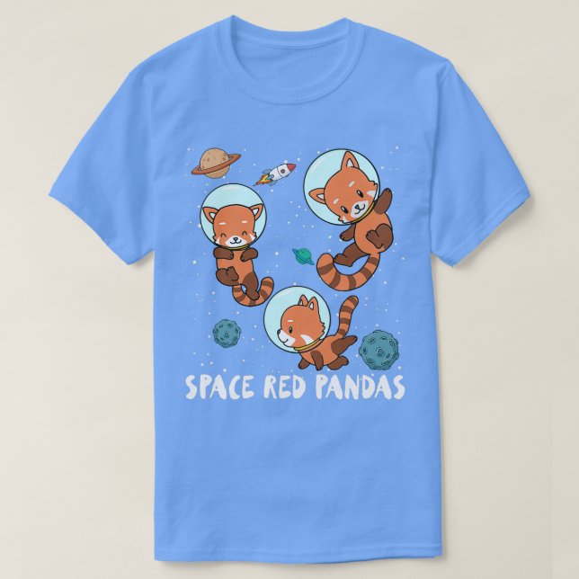 Space Red Pandas Astronauts spacecraft gift T-Shirt (Design Front)