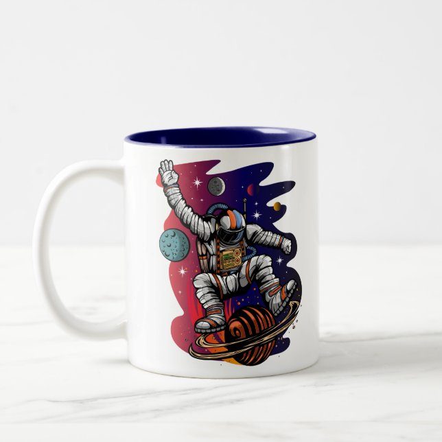 Space Ride Two-Tone Coffee Mug (Left)
