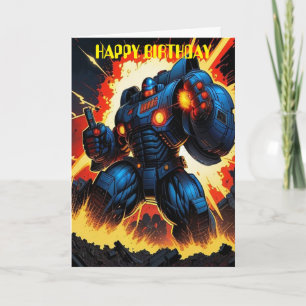 Space Robot Birthday card