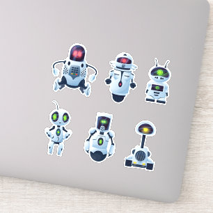 Space Robots Vinyl Stickers