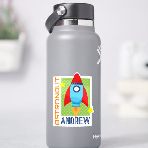 Space Rocket Astronaut Name Vinyl Sticker