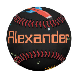Space Rocket Boys Personal or Team Name Baseball