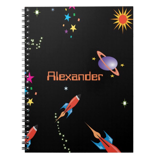 Space Rocket Boys School Personal Notebook (Front)