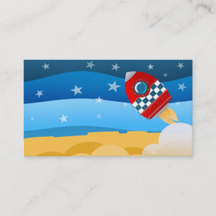 Space rocket - business cards