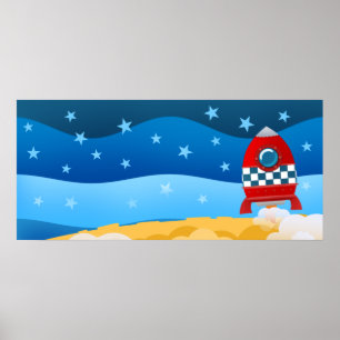 space rocket - custom poster print