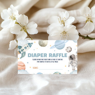 Space Rocket Houston We Have a Boy Raffle Enclosure Card