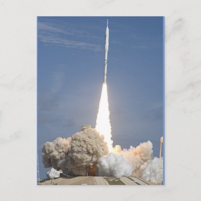 Space Rocket Launch, Blast Off  Holiday Postcard (Front)